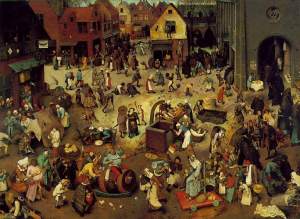 the-fight-between-carnival-and-lent Peter Bruegel den äldre